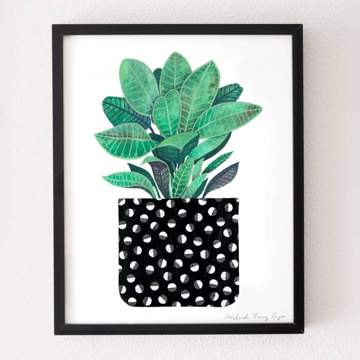 Half-Moon Houseplant Print for wholesale by Party Mouse Studio