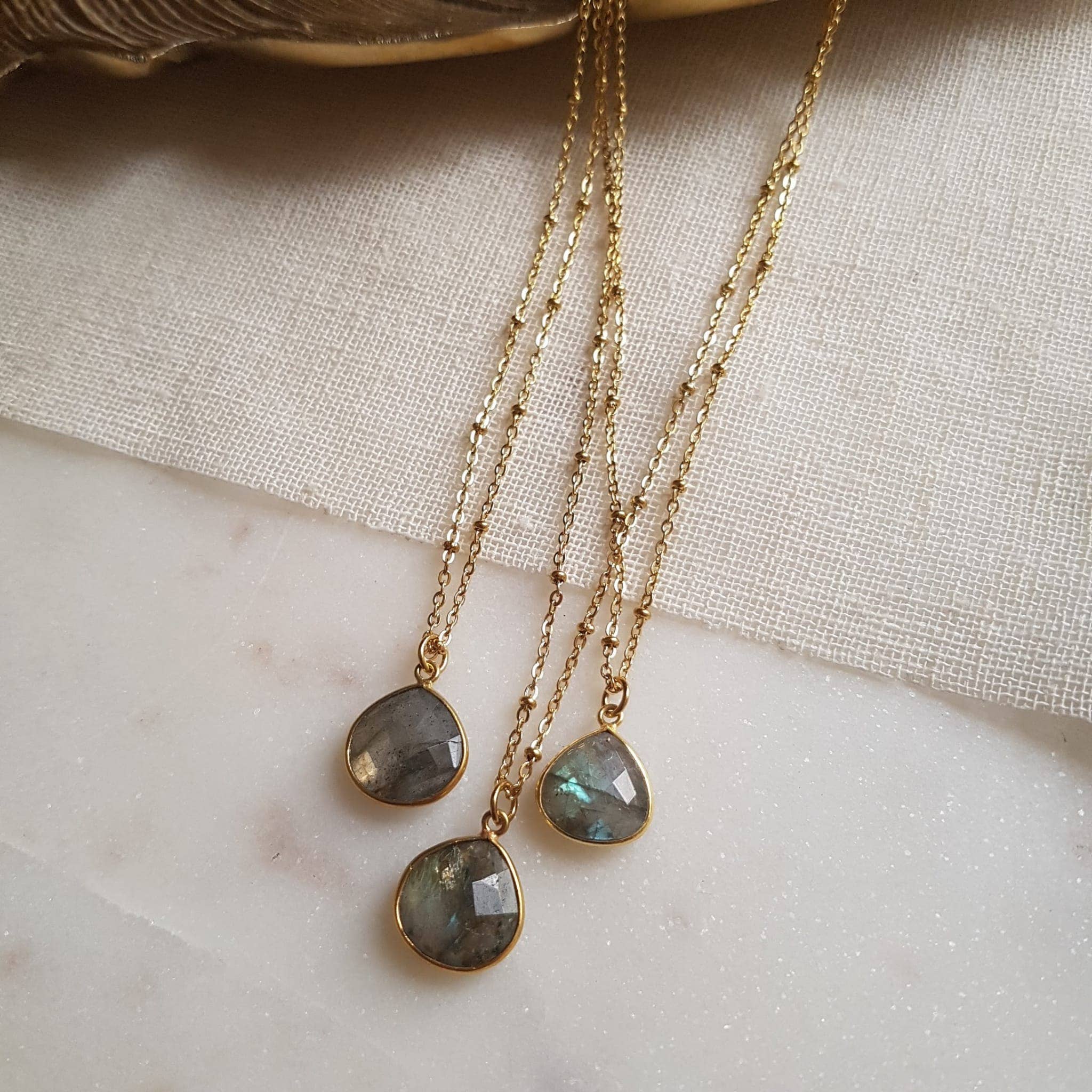 GINANDGER - Wholesale Pendant/Charm Necklace - COLLIER JUSTINE LABRADORITE3
