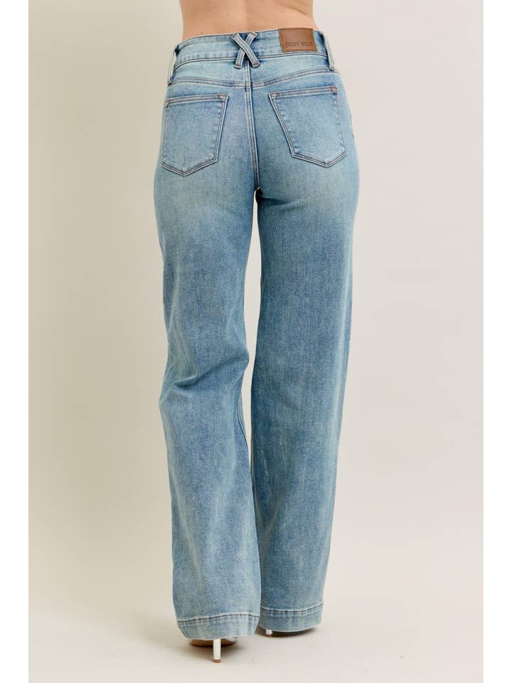 LT High Waisted Double Button Waistband Wide for wholesale on Faire8