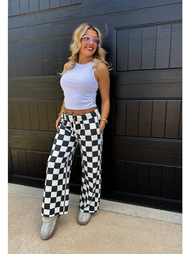 BLAKELEY - Wholesale Lounge Sweatpants/Joggers - Women's - GRIDY GIRL WIDE LEG JOGGERS