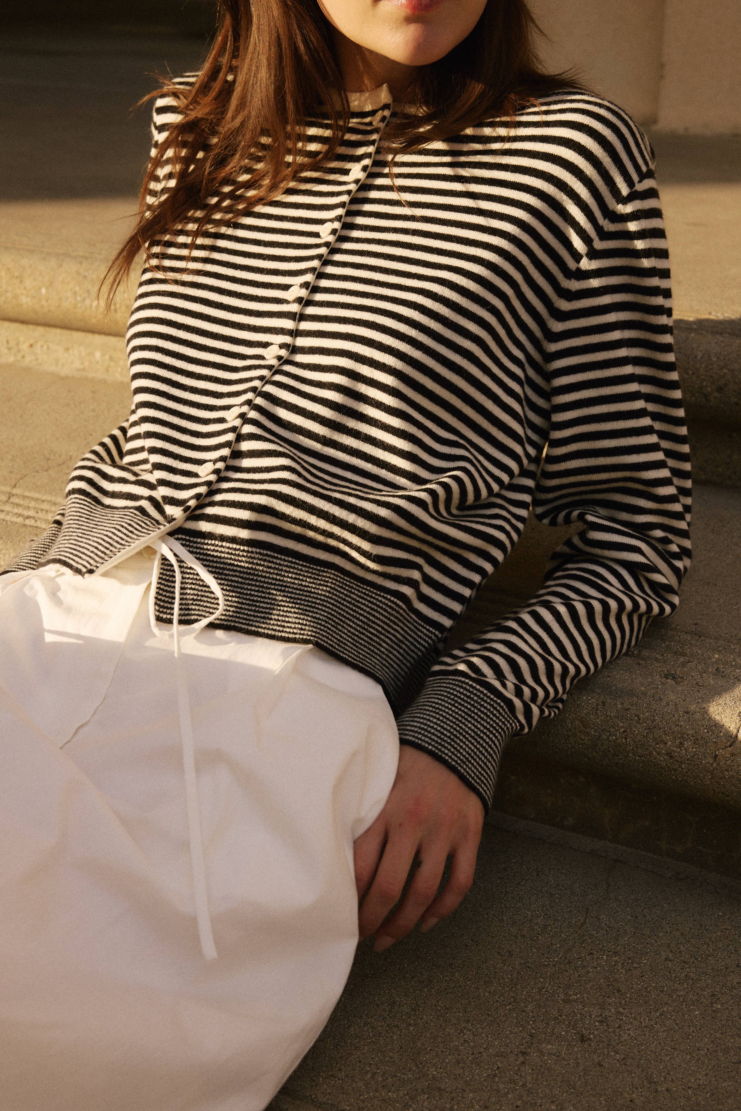 MOD REF - Wholesale Cardigan - Women's - The Montana Cardigan | Striped Button-Down Cardigan34