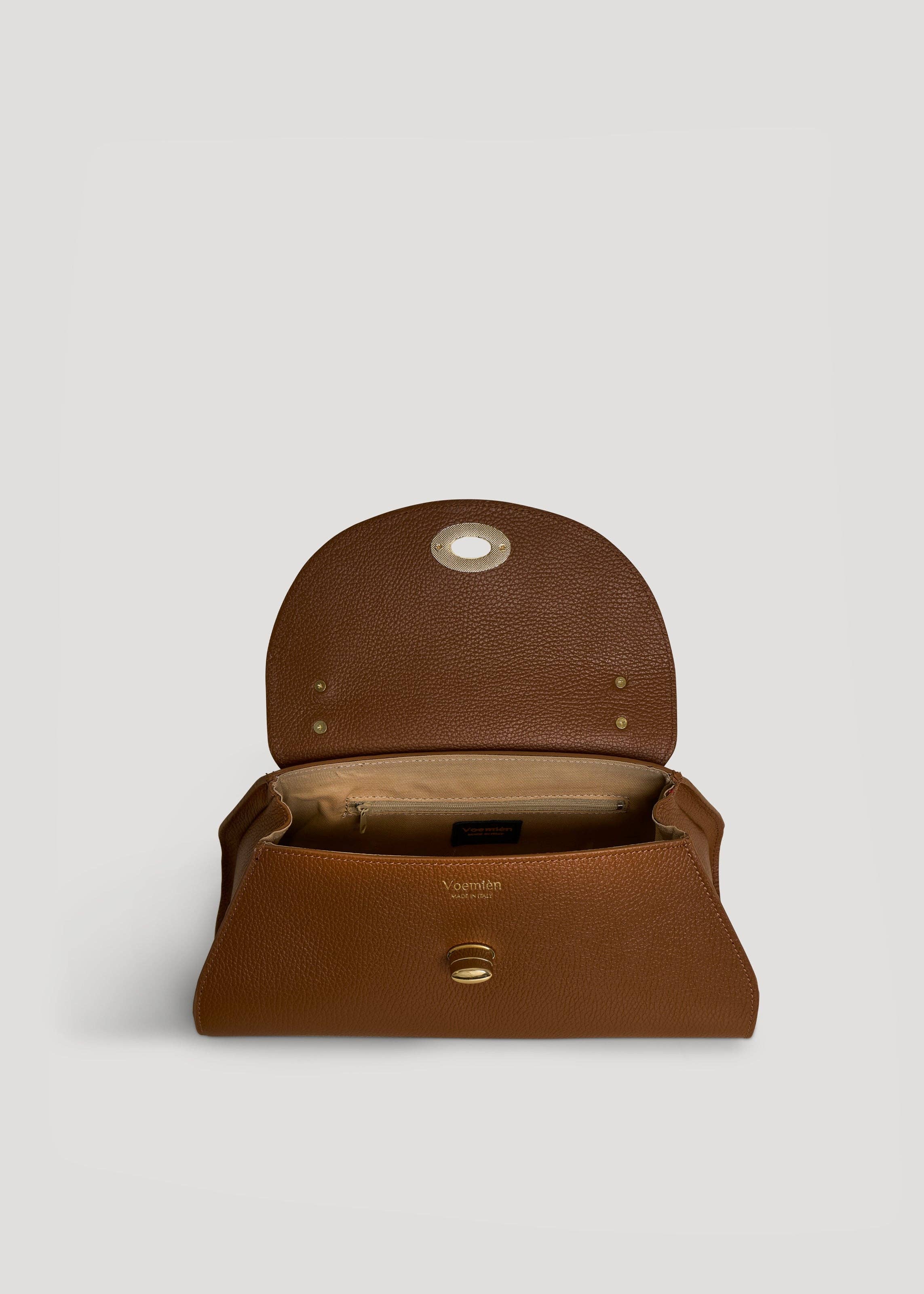 Prestige Milano - Wholesale Tote Bag - Women's - Borsa Florence in pelle Togo color cuoio5