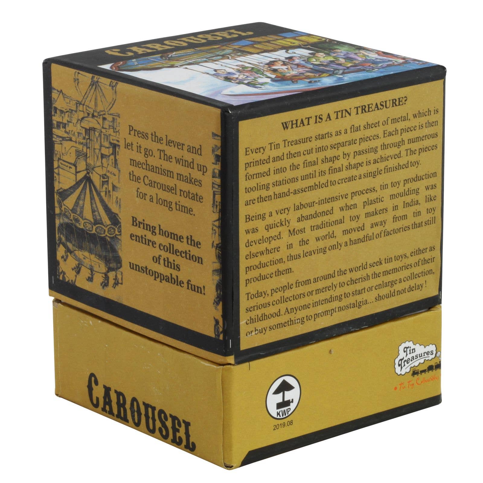 Tribal Trade GmbH - Wholesale Decorative Figurine - Tin toy carousel swing fair tin carousel 029