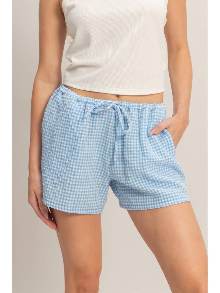 Gingham avslappnade shorts för wholesale av HYFVE