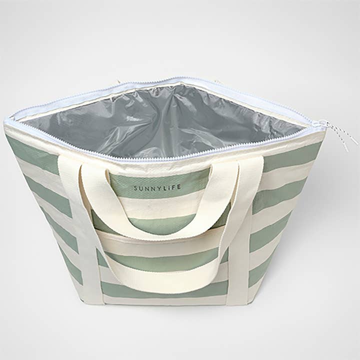 Sunnylife - Wholesale Cooler/Cooler Bag - Light Cooler Tote La Palma Sage Stripe