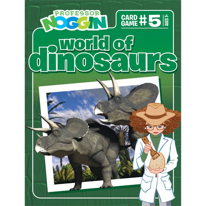 Outset Games and Cobble Hill Puzzles - Wholesale Card Game - Prof. Noggin World of Dinosaurs Card Game