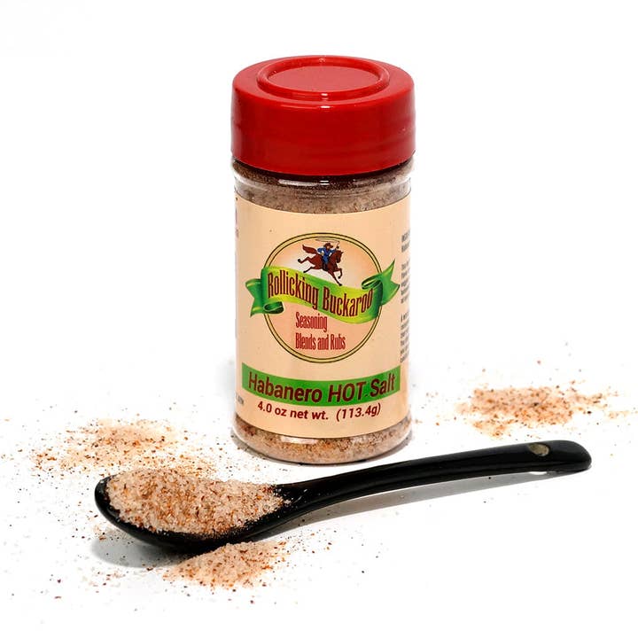 Habanero HOT Salt for wholesale by Rollicking Buckaroo Pepper Jam and Seasoning Blends