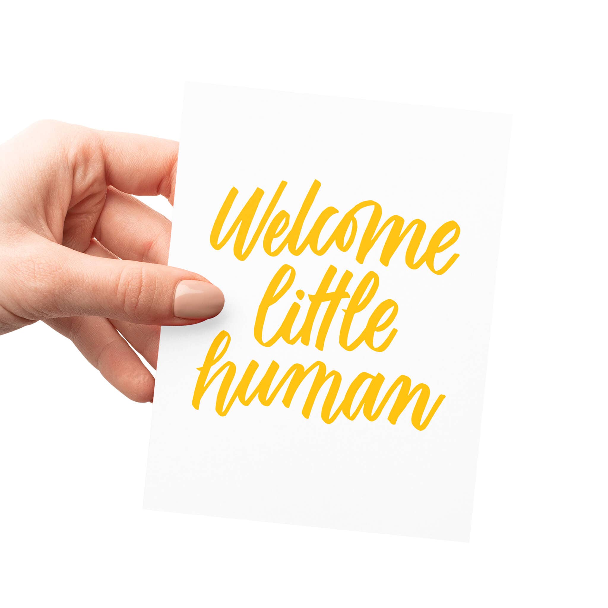 Friendly Fire Paper - Vendita all'ingrosso Biglietto di auguri per la nascita - Benvenuto Piccolo Umano | Nuovo Biglietto Letterpress per Neonati2