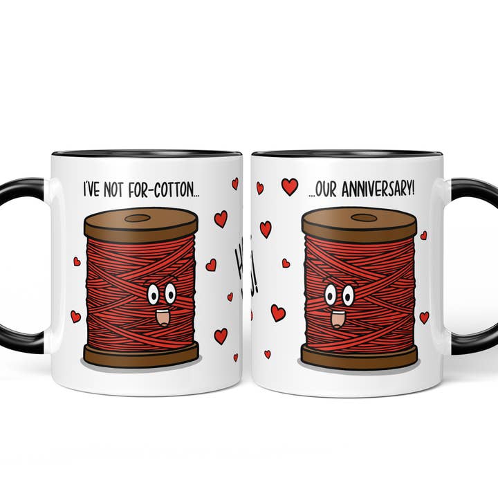 Katoenen mok voor 2 jarig jubileum voor wholesale door TeePee Creations