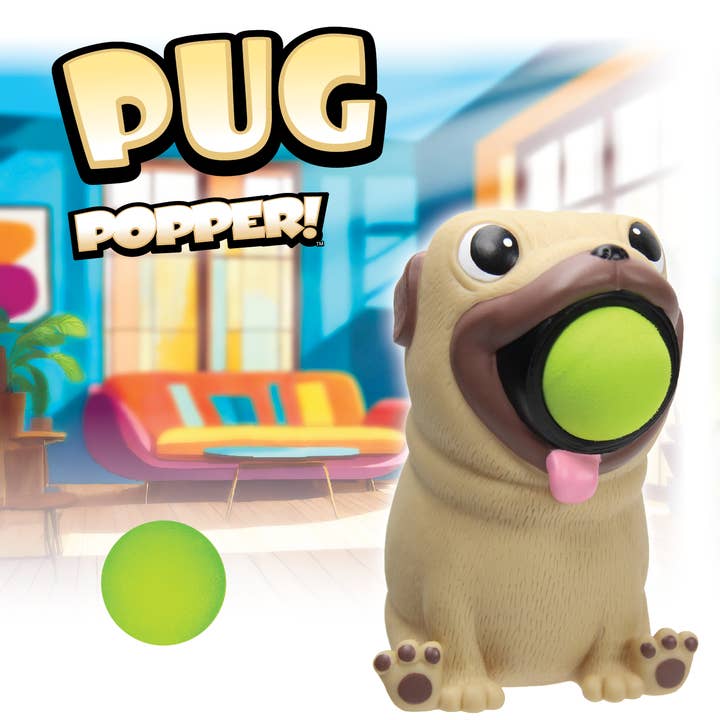 Hog Wild Pug Ball Popper Toy - Toy Blaster for wholesale by Hogwild