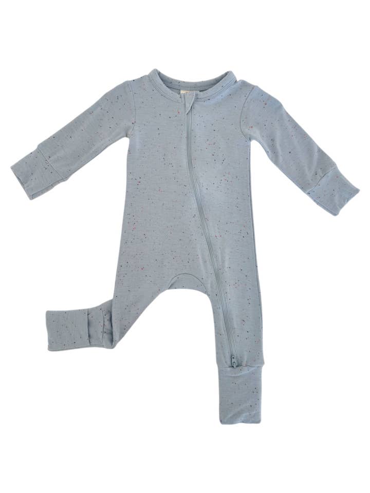 SIIX Collection - Wholesale Jumpsuit - Baby - Glacier Speckle / 2-Way Zip Romper2