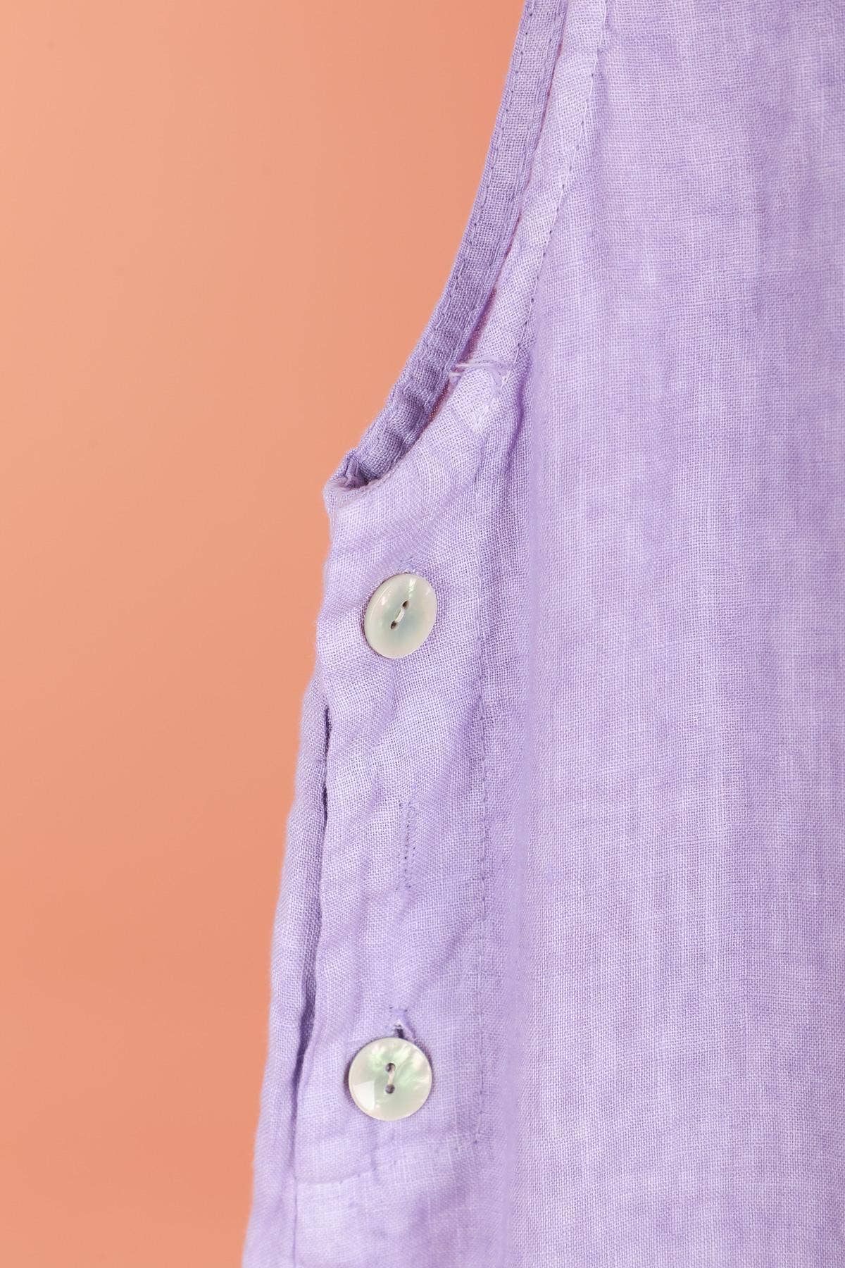 la maison des fibres naturelles – Großhandel Kleid – Damen – Ärmelloses Kleid aus 100 % Leinen, Modell 62551916