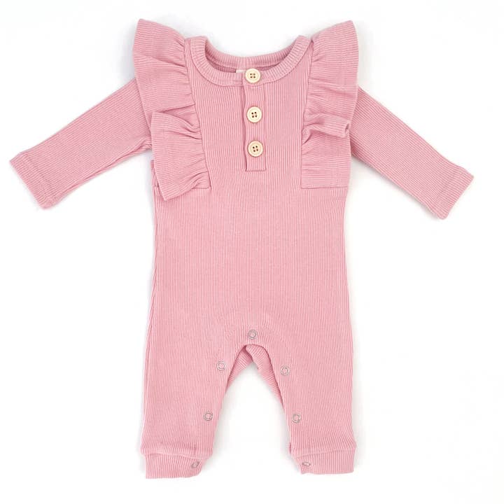 BASICS GROSSO Shimmy com nervuras tudo em um - ROSA SALMÃO por atacado de With Love for Kids