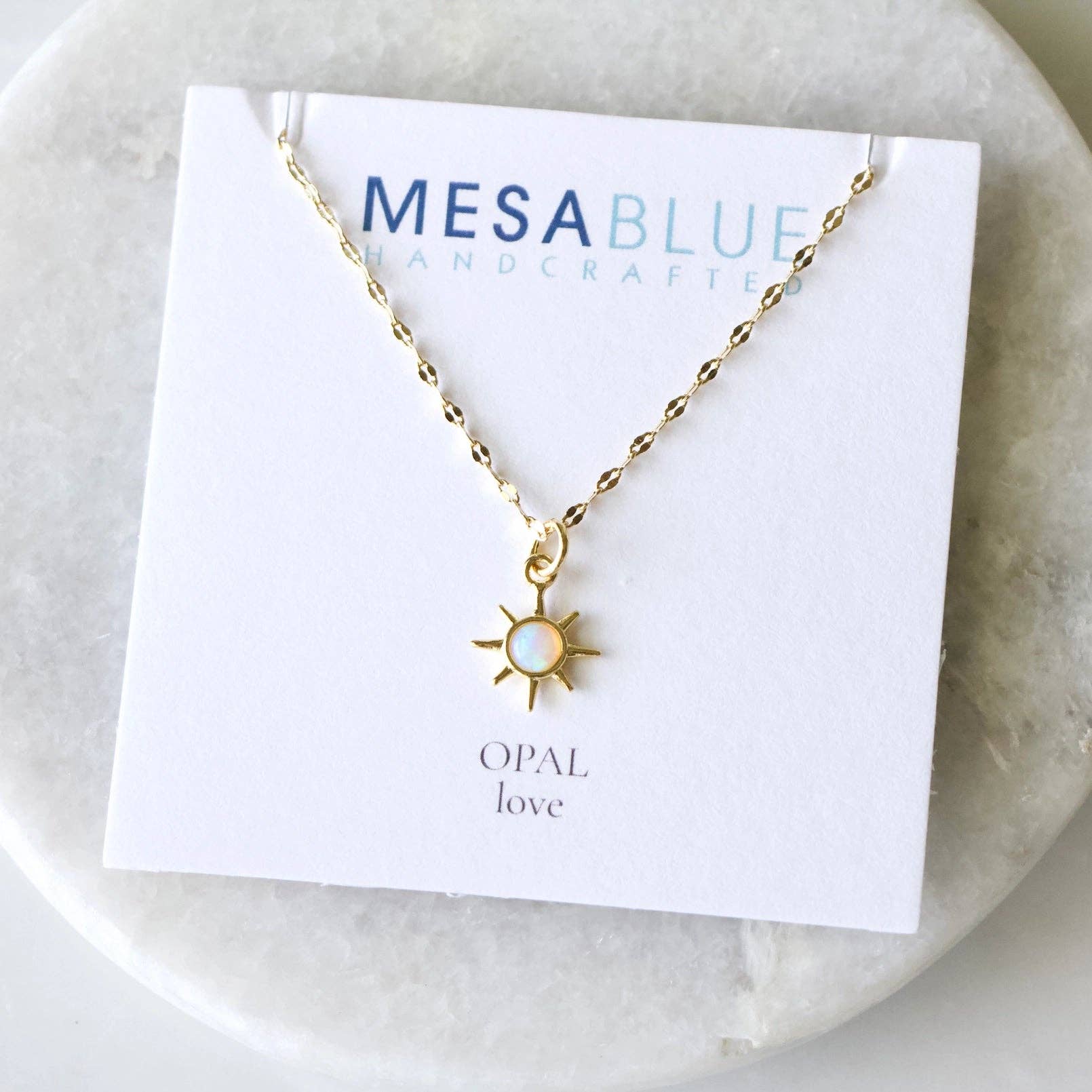 Mesa Blue – Engroshandel Halskæde med vedhæng – Opal solhalskæde2