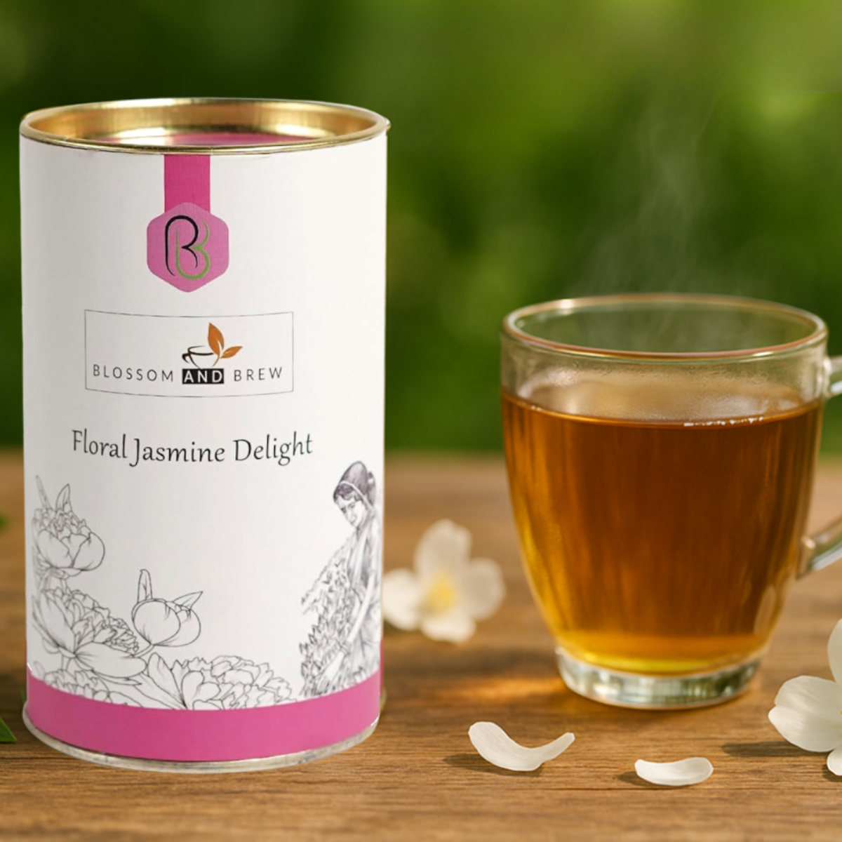 Blossom & Brew – wholesale Loose tea – Jasmine Green Tea- Floral Delight, Fragrant & Soothing9