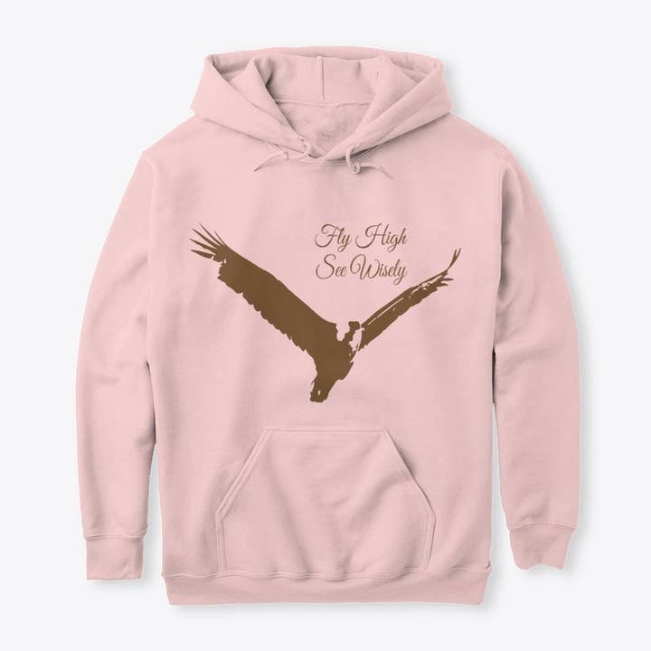 Fliegen Sie hoch, sehen Sie weise Standard College Hoodie Braun für den Großhandel von Fly High See Wisely Store