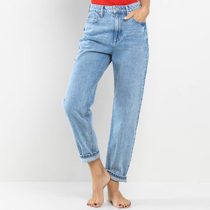 JEAN EN JEAN TAILLE HAUTE À REVERS POUR MAMAN, SI2600ML-SP pour la vente par Someday