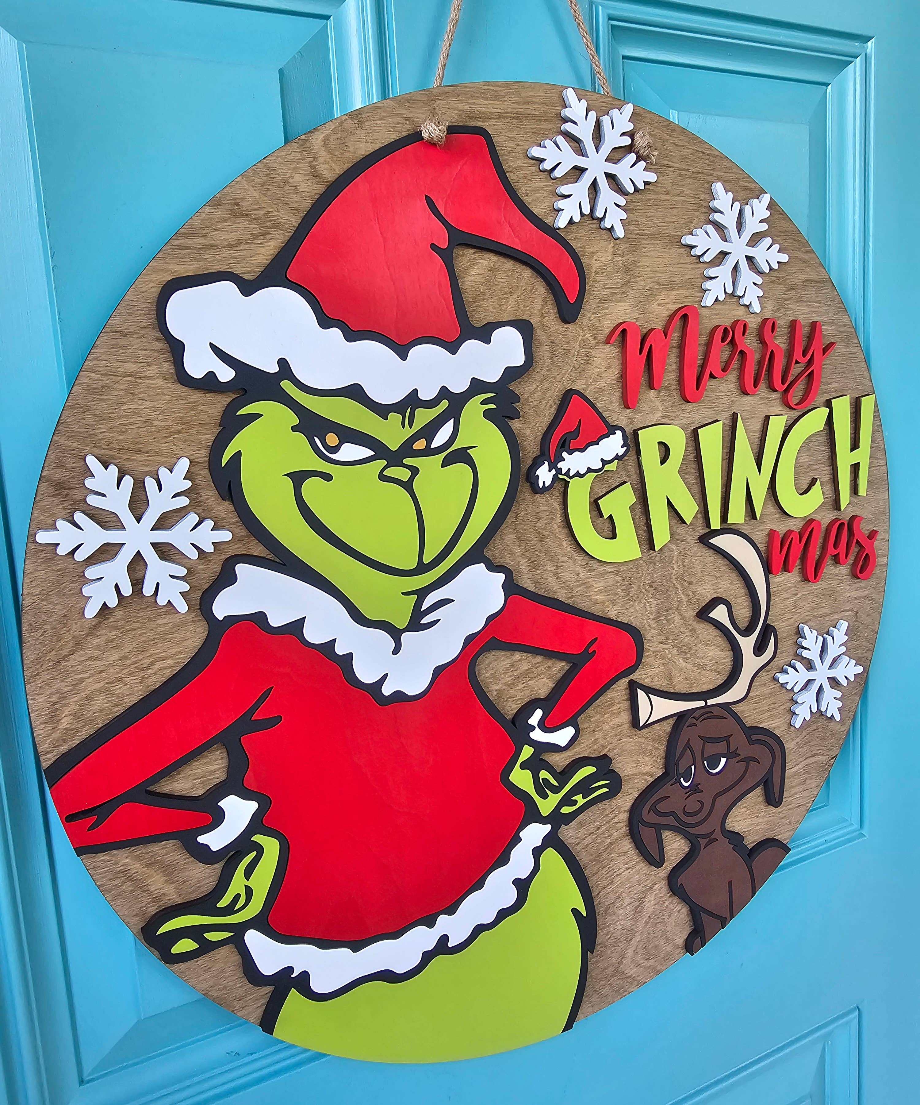 Teal Moon Creations - Wholesale DIY Craft Kit - DIY Grinch and Max Door Hanger2
