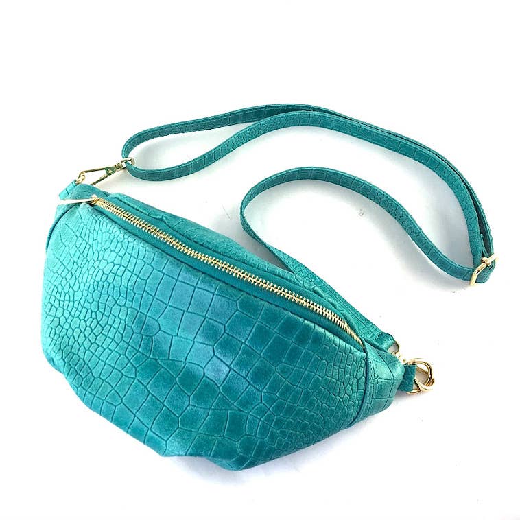 MILANO AMOUR - Wholesale Belt Bag - Women's - BASIKO MAT CROCO FANNY PACK2