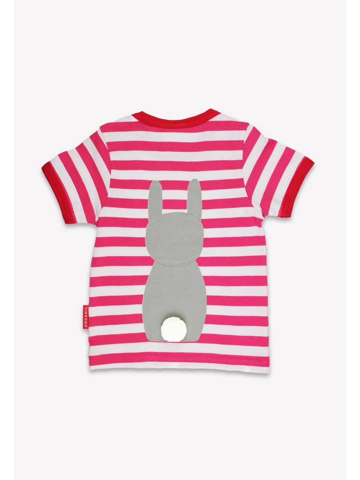 Toby Tiger - Wholesale T-Shirt - Kids - Organic Bunny Applique Short Sleeved T-Shirt
