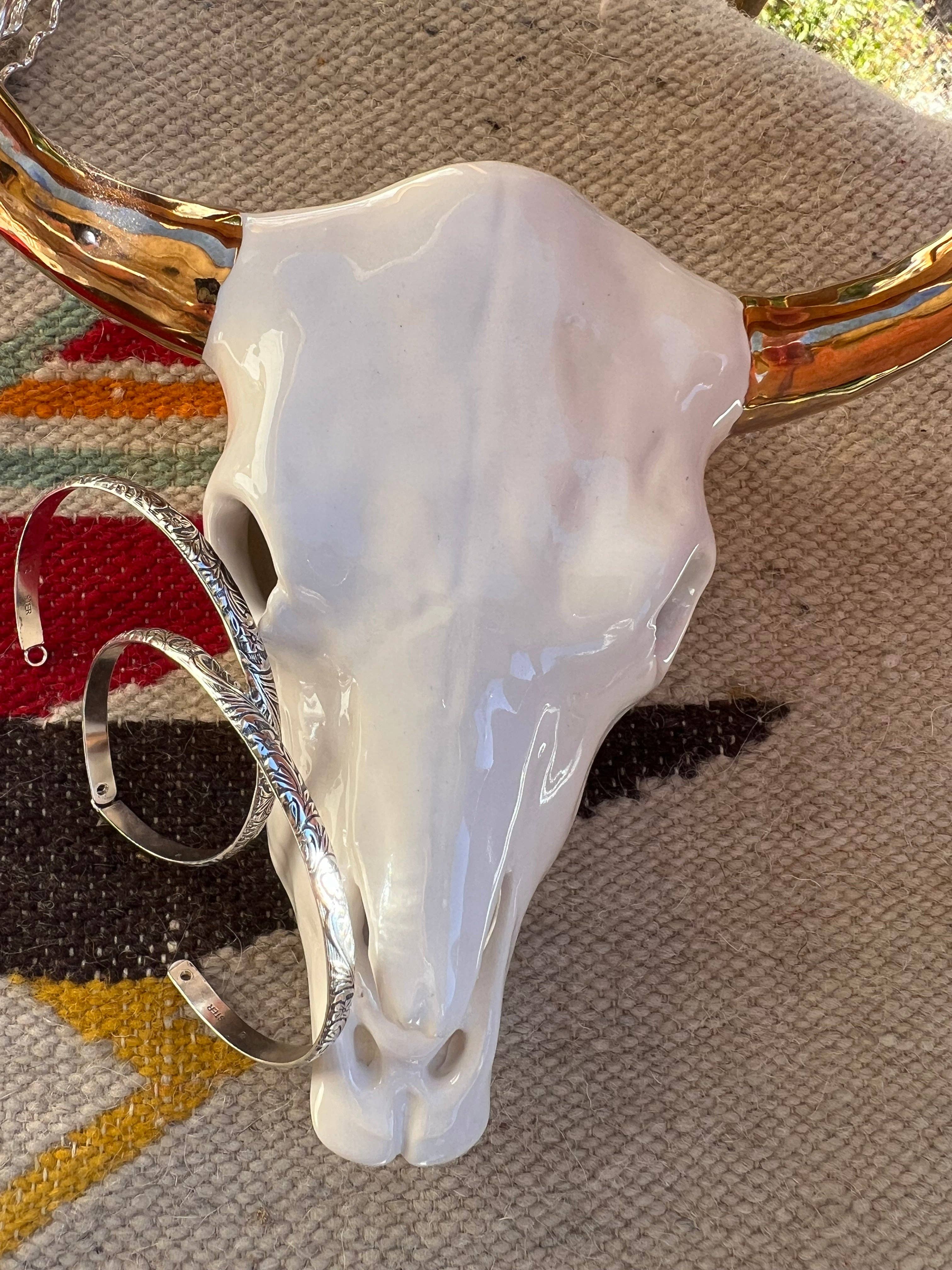 Desert Darlings Silver - Wholesale Bangle Bracelet - Sterling Silver Floral Bangle #225