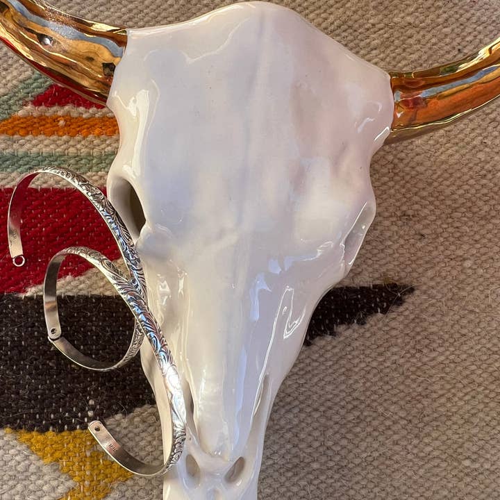 Desert Darlings Silver - Wholesale Bangle Bracelet - Sterling Silver Floral Bangle #225