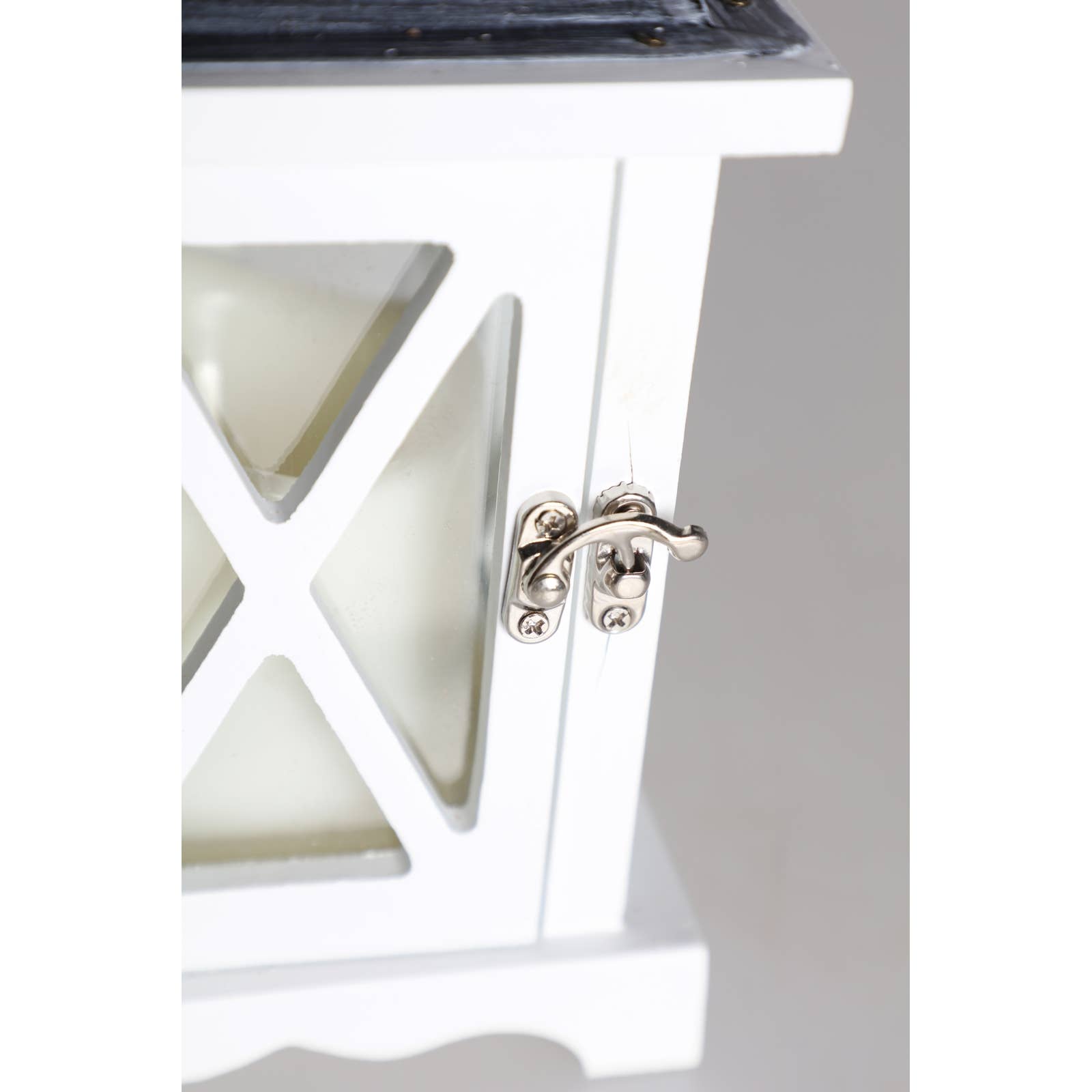 B&B - Wholesale Lantern - Farol Ascea, Made of DM Wood, In White Color, 12X12X31cm1