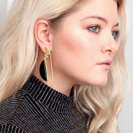 ACUS - Wholesale Dangle Earrings - Reddish Brown Iris Earrings1