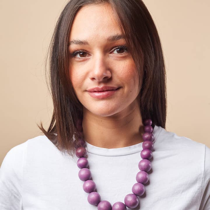 Bijondo - Vente Collier de perles - Collier ajustable en bois Rio1