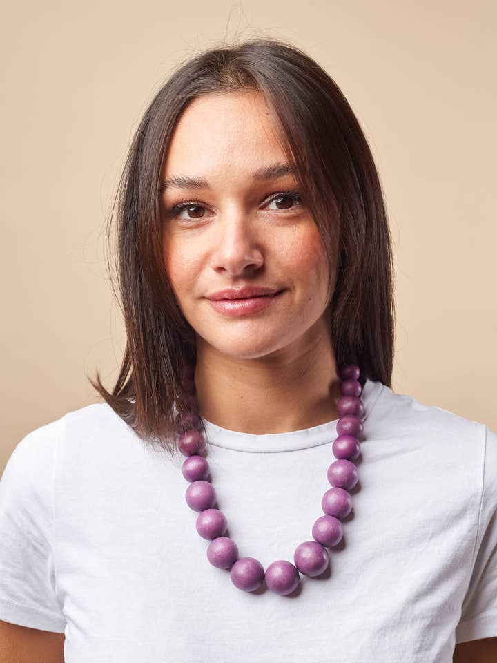 Adjustable Necklace Wood Rio for wholesale by Bijondo