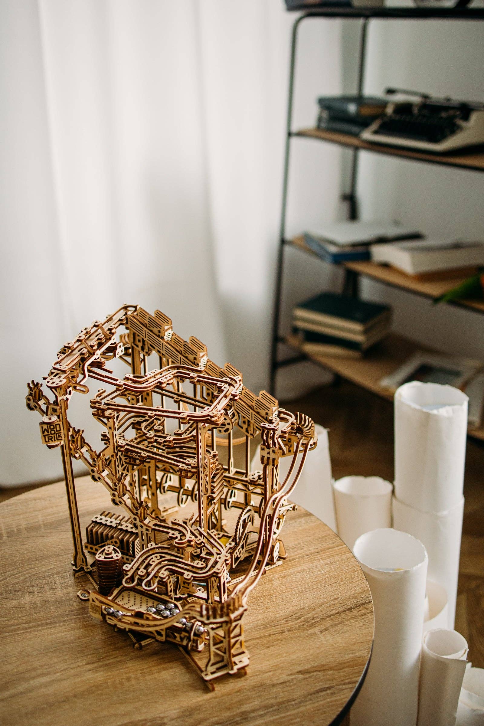 WoodTrick - Wholesale DIY Craft Kit - Wood Trick Spiral Marble Run Wooden 3D Mechanical Model Kit4