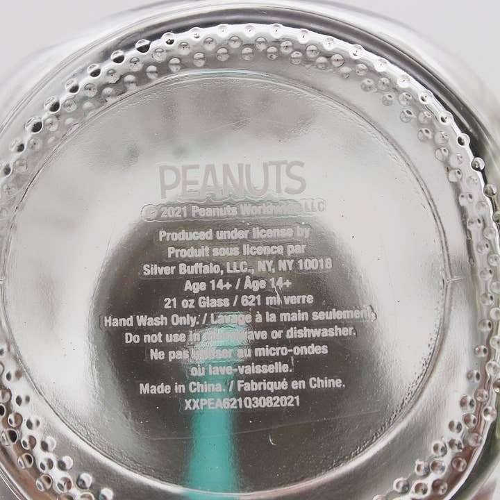 Silver Buffalo - Wholesale Drinking Glass/Cup - Peanuts Snoopy Pattern 21oz Glass Mason Jar w Lid and Straw3