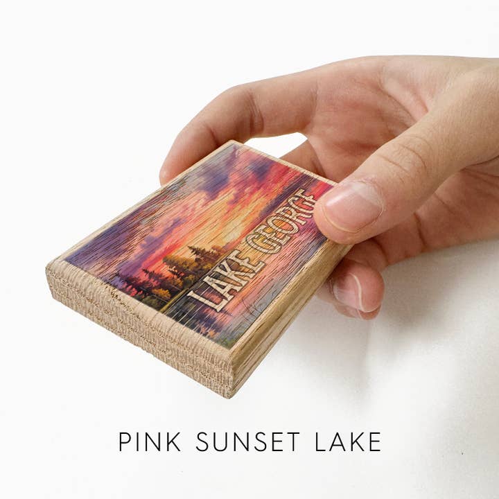 Hangout Home - Wholesale Magnet - Lake Tourist Souvenir Fridge Magnet - Printed Solid Wood