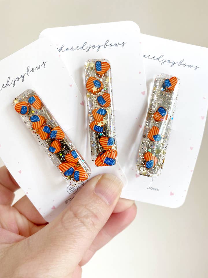 Pinces à cheveux du 4 juillet pour la vente par Shared Joy Bows