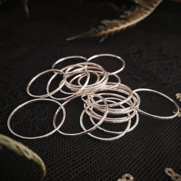 Maxi Cif Designs - Wholesale Band/Stacked Ring - Hammered Stacking Rings