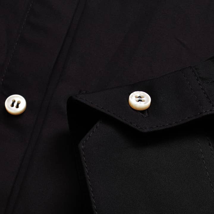 Philip Blank - Wholesale Button Down Shirt - Men's - Svart bomullsskjorta4