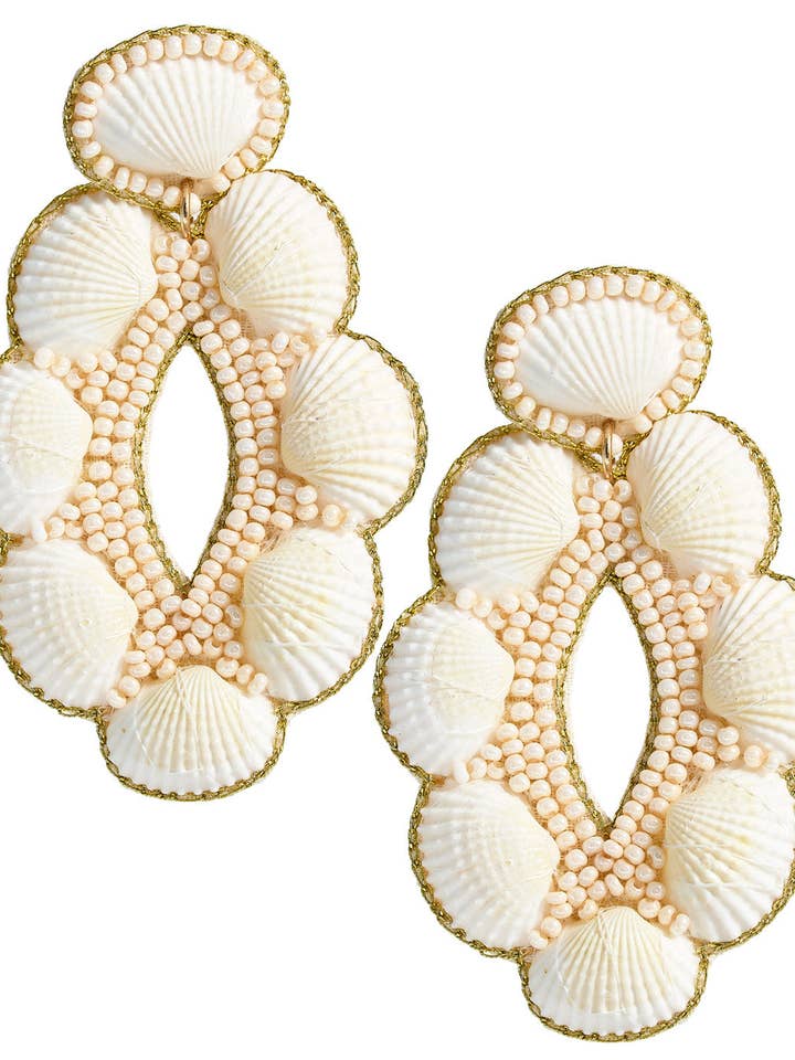 Boucle d'oreille Remi Shell - WS pour la vente par Lisi Lerch