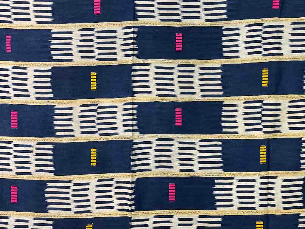 The Niger Bend - Wholesale Tapestry/Textile - Vintage Baule African Cloth Textile "Wrapper" | 58 x 42"7