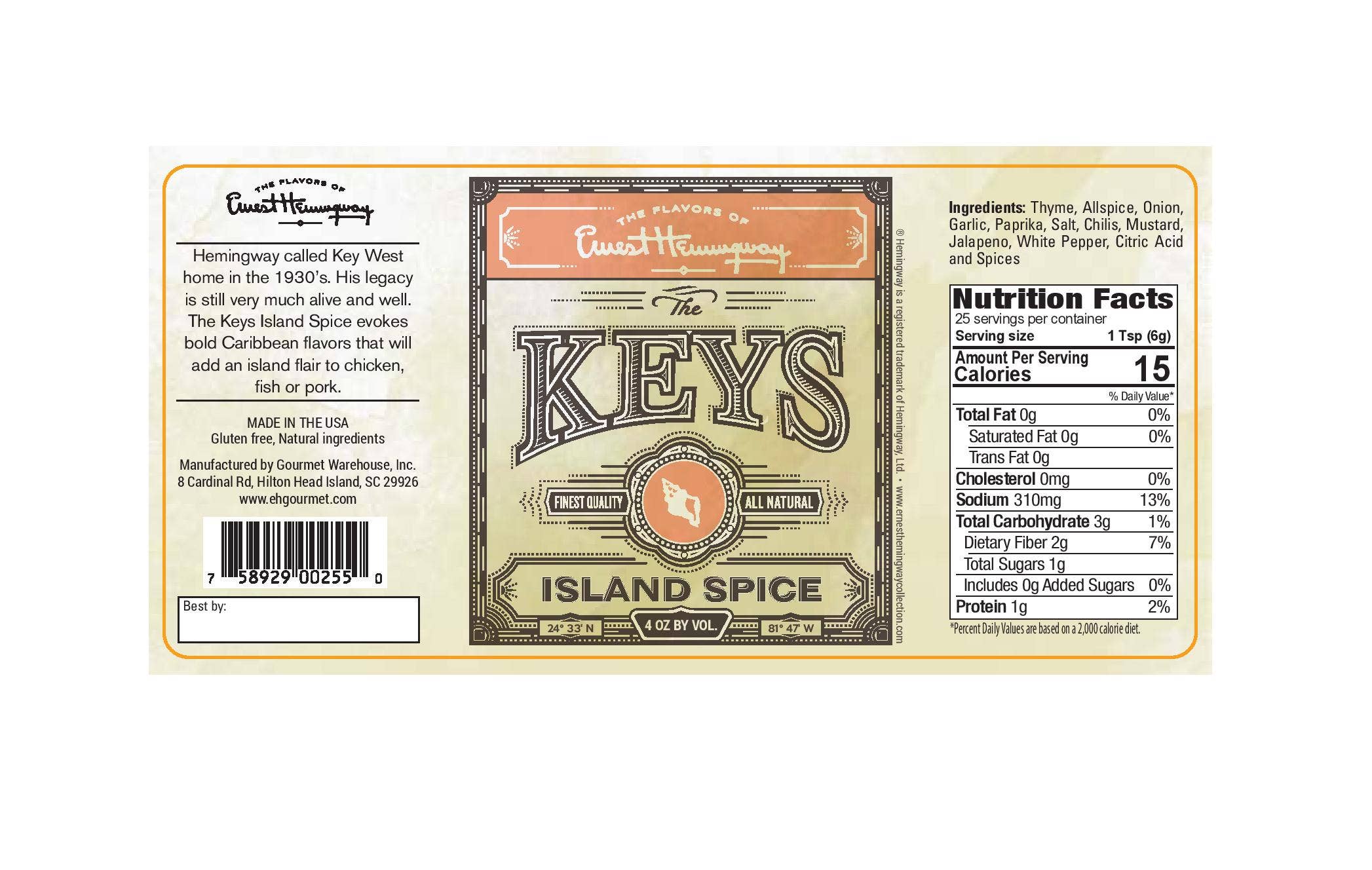 Gourmet Warehouse Brands - Wholesale Dried Spice - Hemingway " The Keys" Island Spice1
