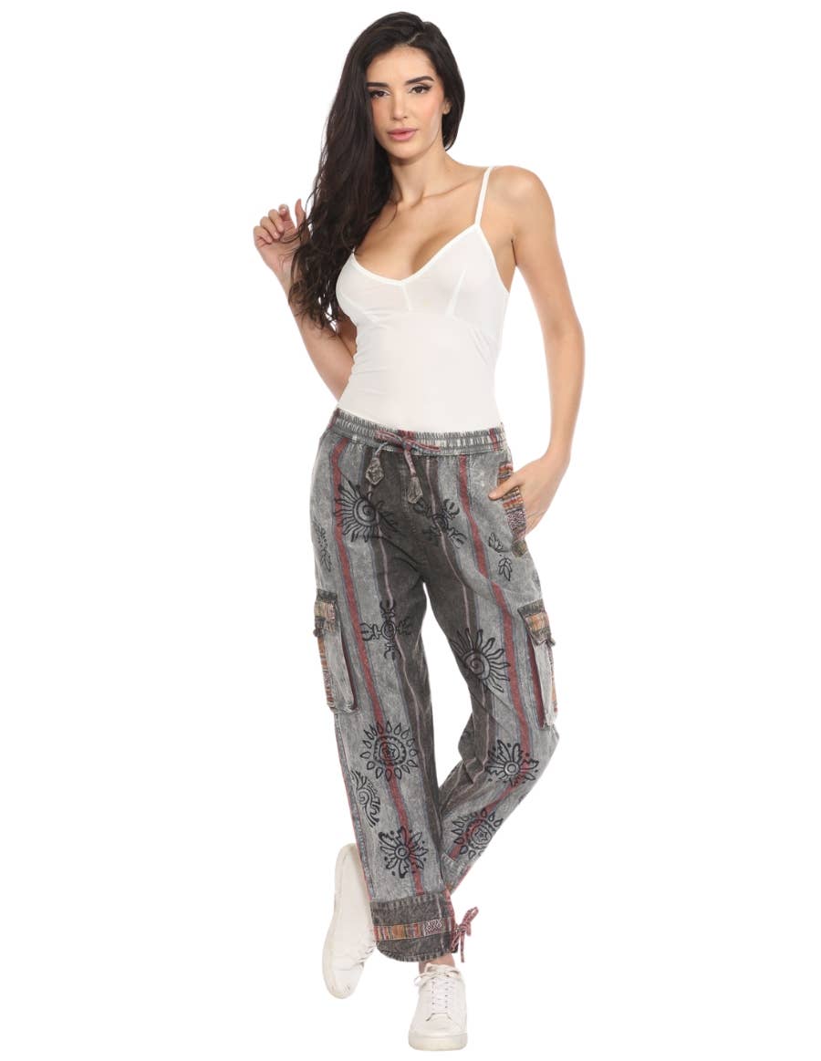 The Collection Royal / Royal Handicrafts - Wholesale Pants - Women's - Cotton Washed Boho Hippie Genie Pants29