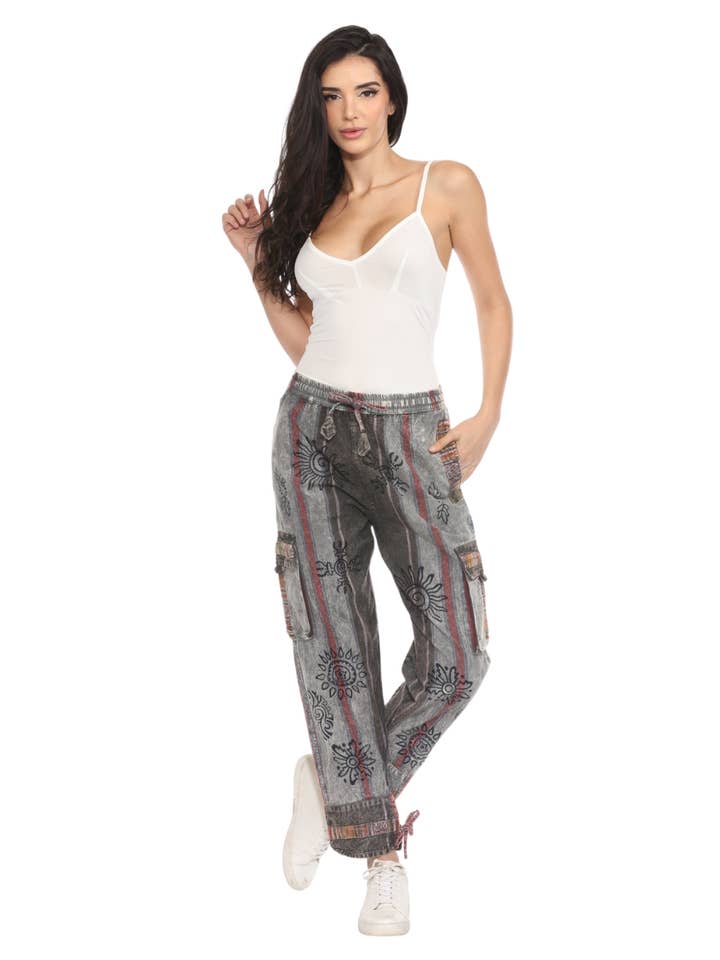 The Collection Royal / Royal Handicrafts - Wholesale Pants - Women's - Cotton Washed Boho Hippie Genie Pants29