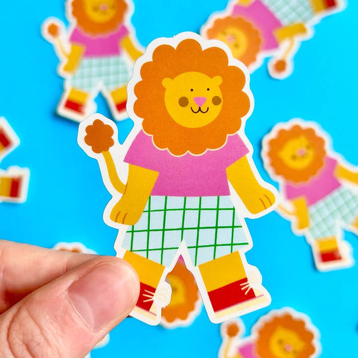 Autocolante Leão por atacado de Marylou Chalon