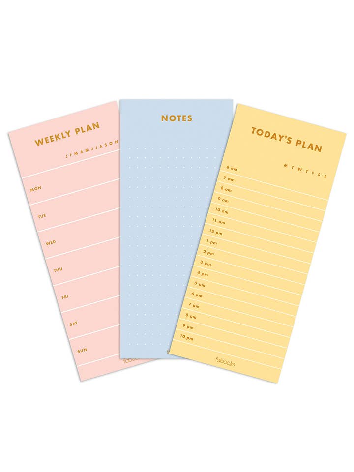 Conjunto mínimo de 3 blocos de notas por atacado de fabooks