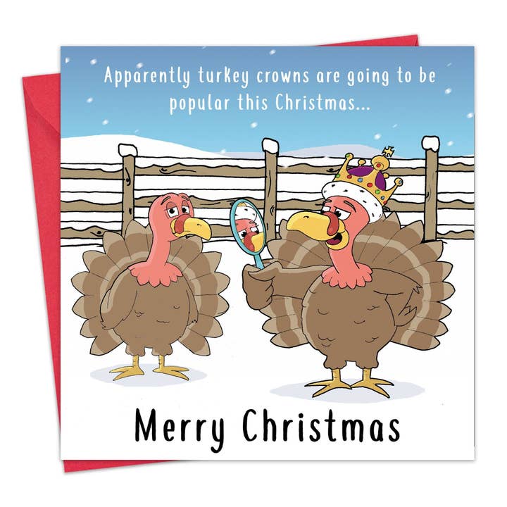 Twizler Ltd - Wholesale Christmas Card - Turkey Crown - Funny Christmas Card