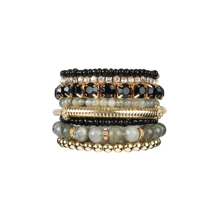 MYS Wholesale Inc - Wholesale Beaded Bracelet - Regular Size Stack-able Beads Bracelet Set5