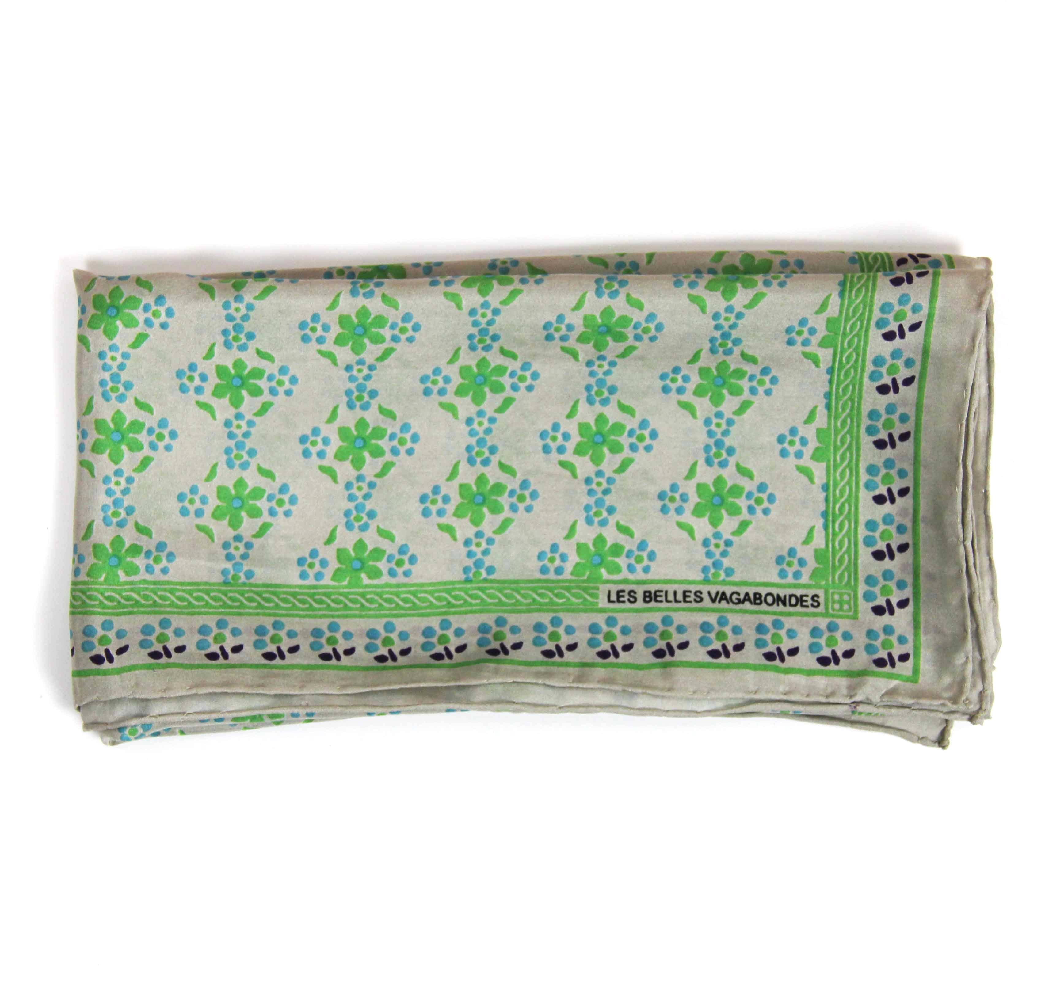 Les Belles Vagabondes - Vente Foulard – femme - Mini Natasha Vert0