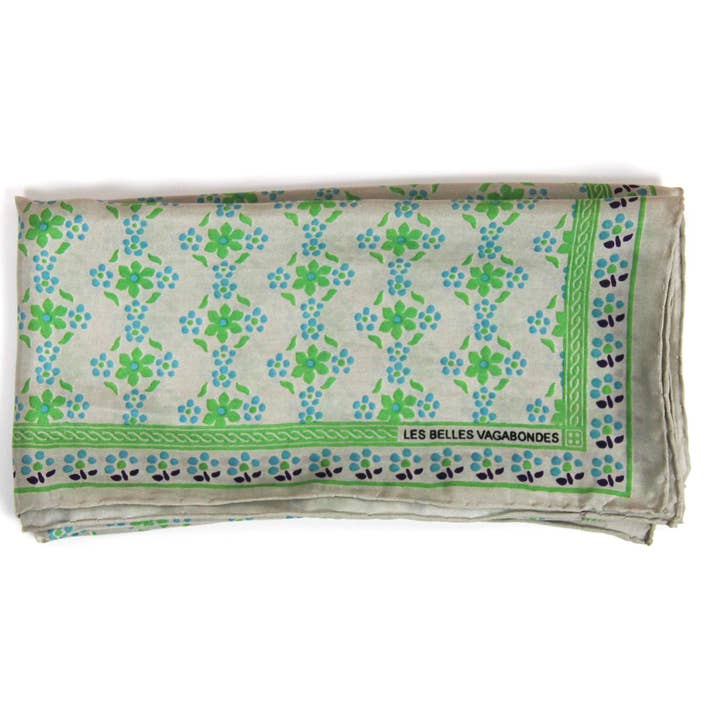 Les Belles Vagabondes - Wholesale Head Scarf - Women's - Mini Natasha Green0