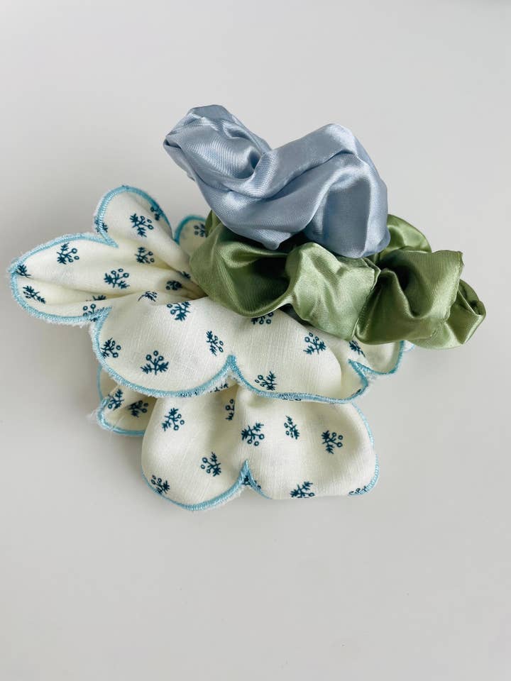 Coastal Spring Soft Scrunchie Pack of 3 for wholesale by The Wildflower Company