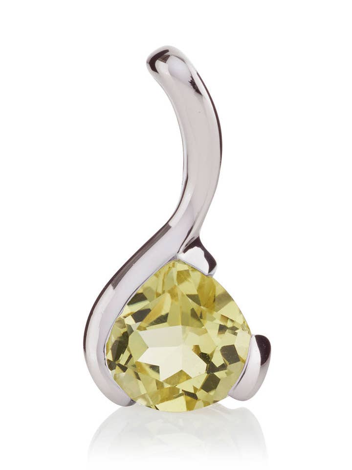 Sensuell Silver hänge med citron kvarts för wholesale av Manja