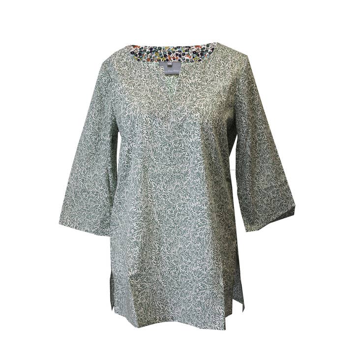 Tunic made with Liberty Fabric: Green Willow for wholesale by Lime Tree Design